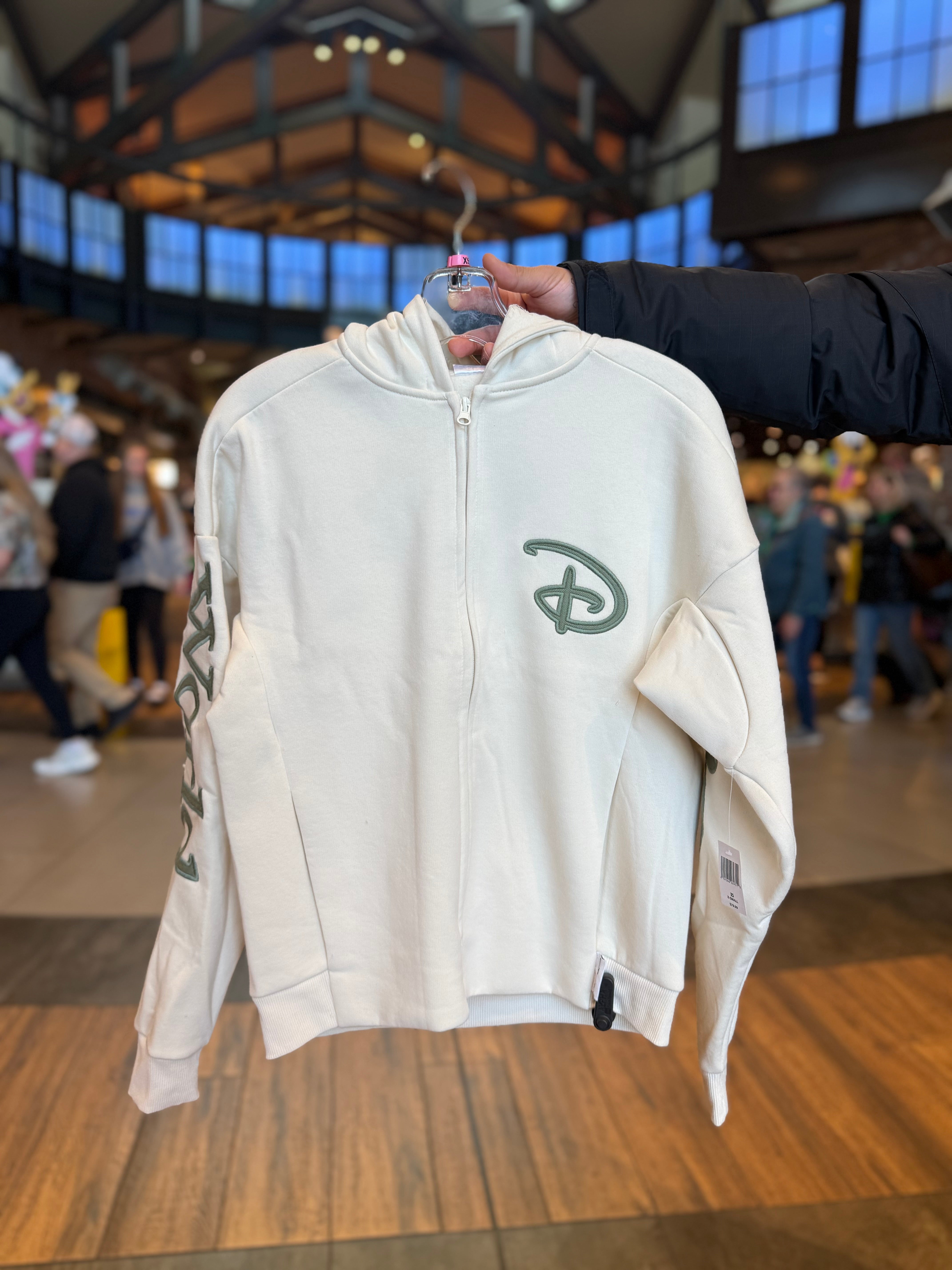 Walt Disney World Cream and Sage Zip Up Hoodie – Neverland Delivery