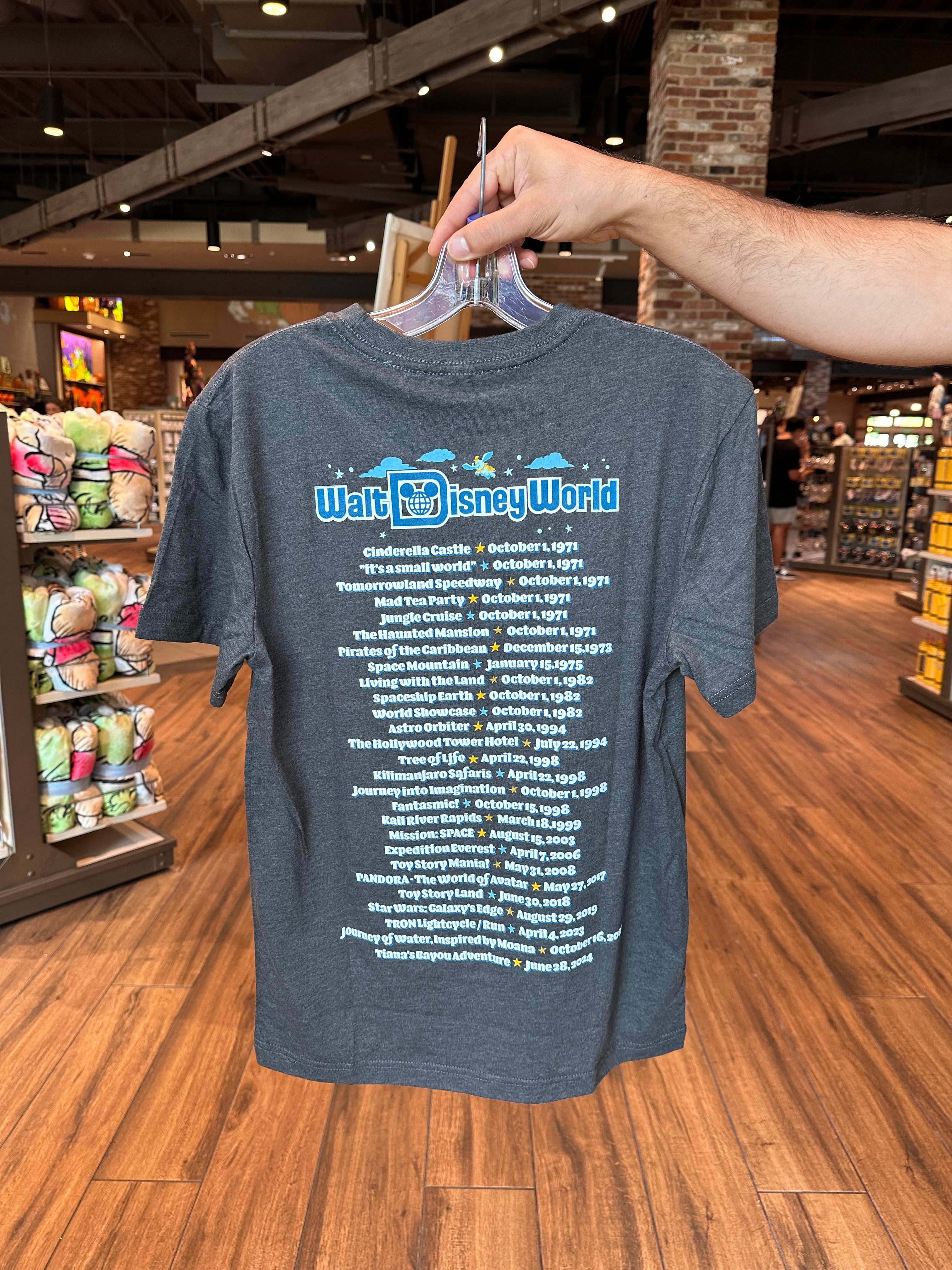 Walt Disney World Rides Opening Dates Tee – Neverland Delivery