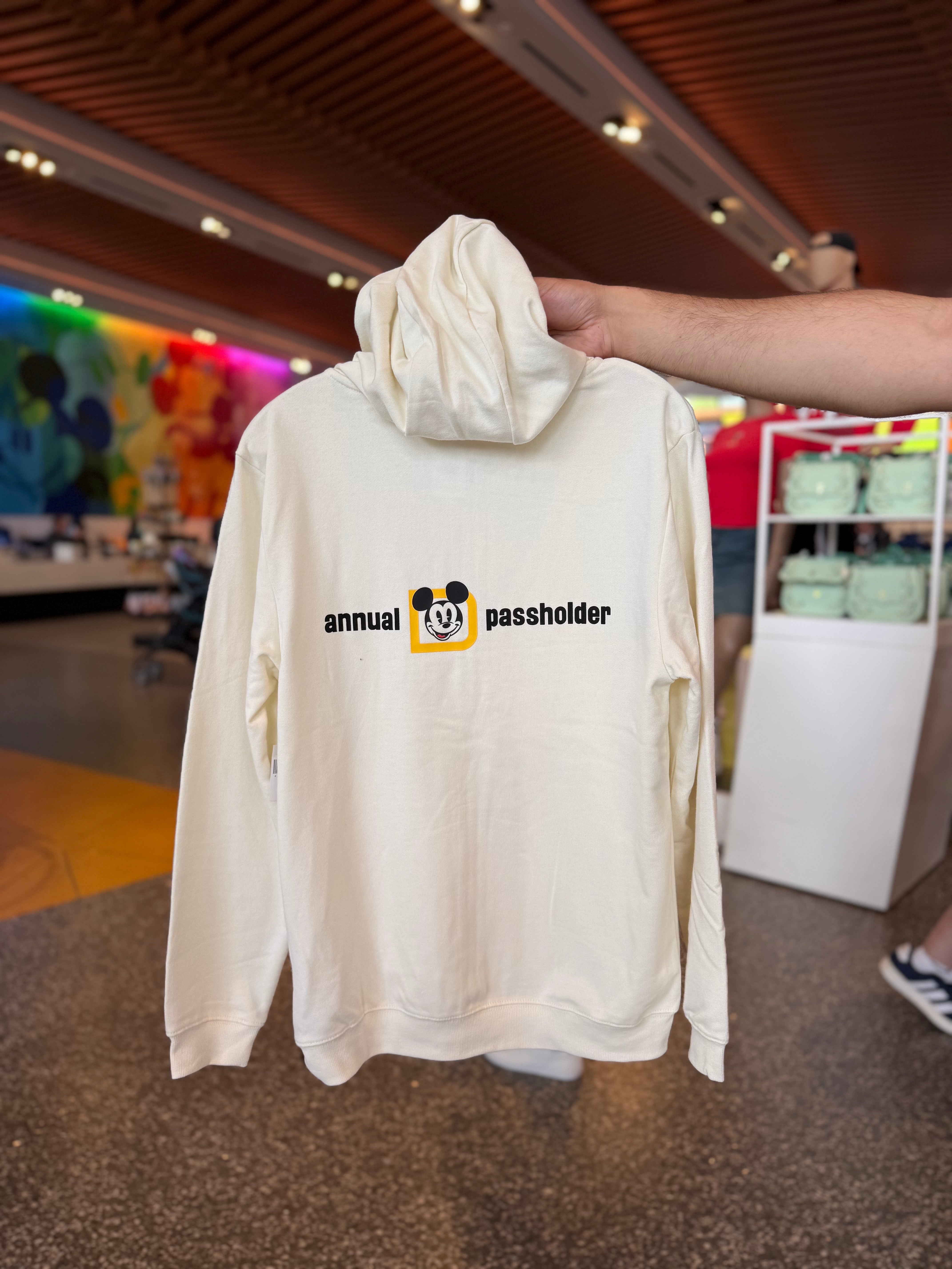 Annual Passholder Cream Zip Up Hoodie – Neverland Delivery