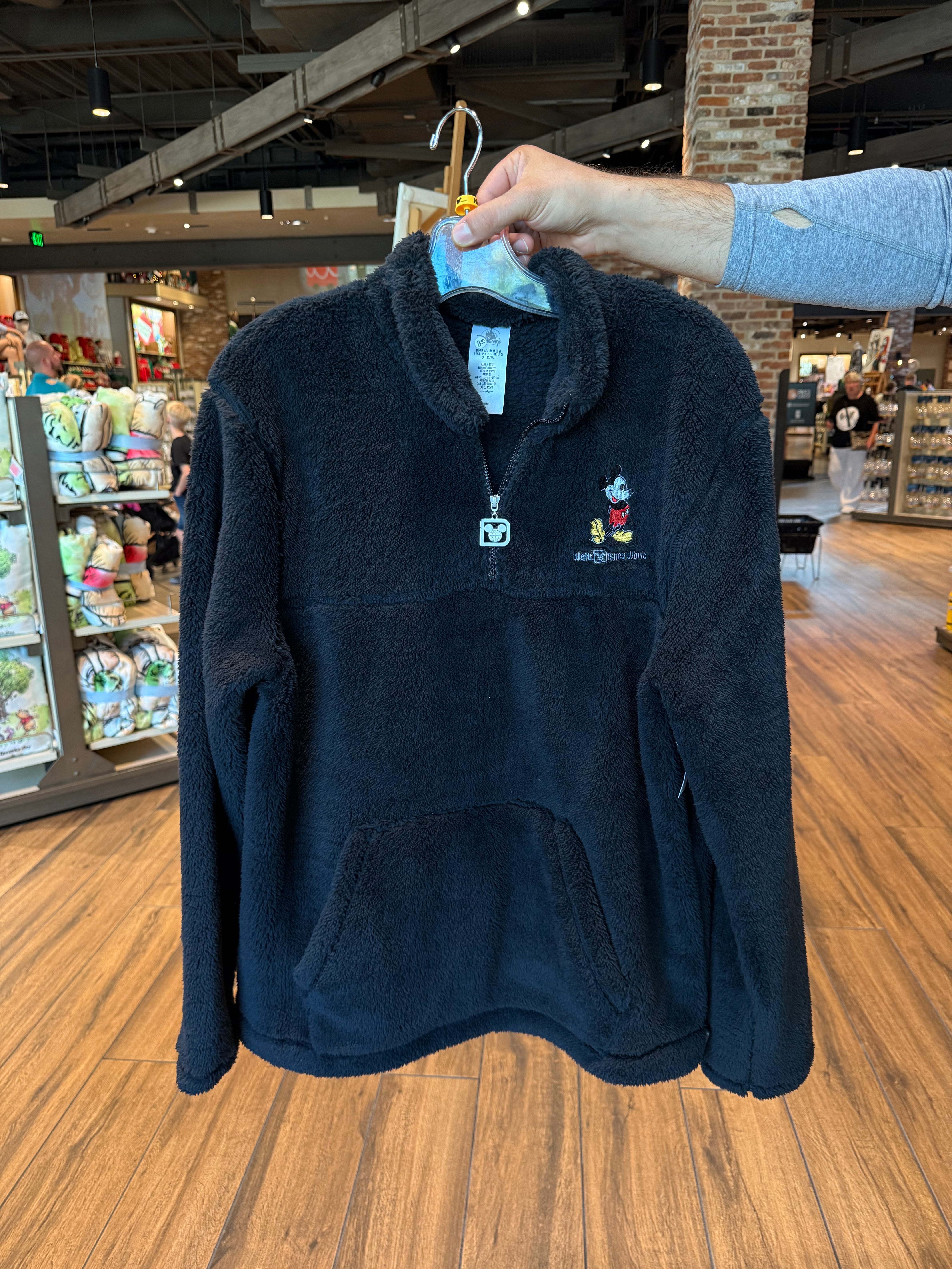 Mickey Black Sherpa Quarter Zip – Neverland Delivery
