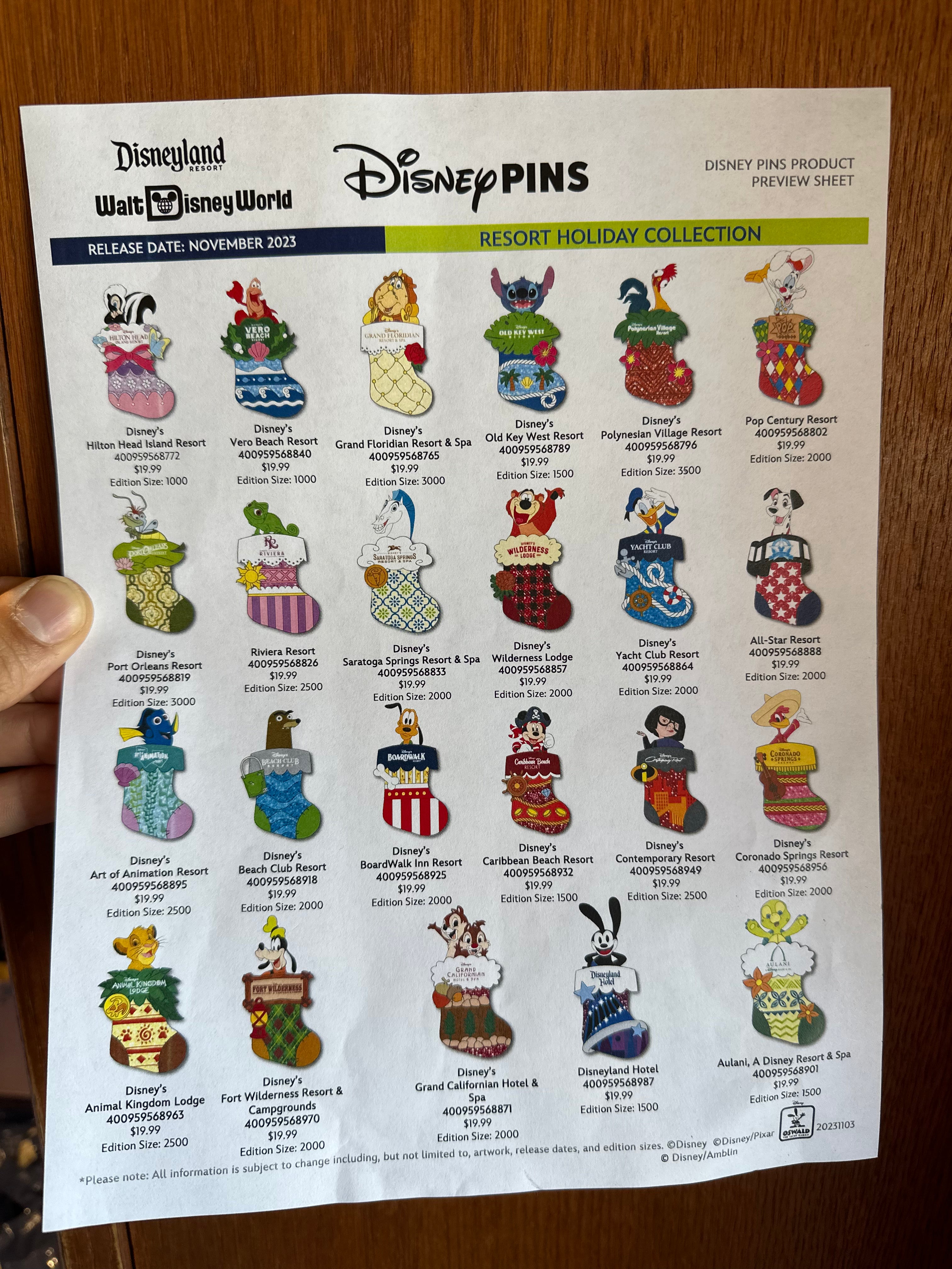 Disney Resorts Stocking Pins – Neverland Delivery