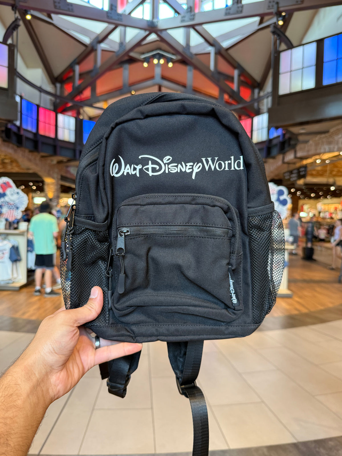 Walt Disney World Logo Mania Black Backpack – Neverland Delivery display picture 1