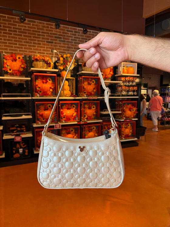 Mickey Off White Leather Shoulder Purse