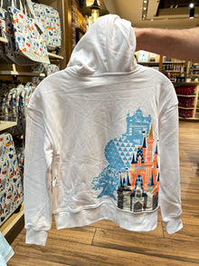  Walt Disney World Park Icons White Zip Up Hoodie