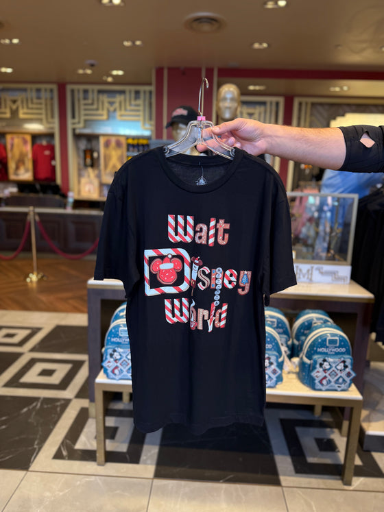 Walt Disney World Candy Cane Black Tee
