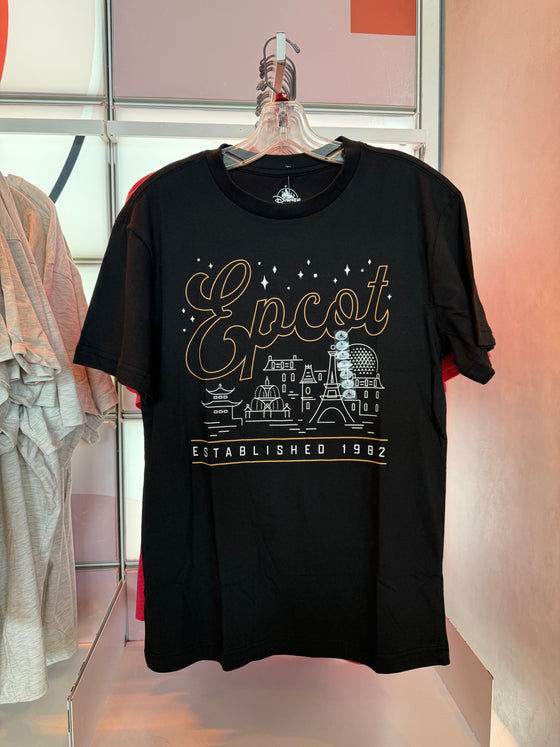 Epcot World Showcase Black Tee