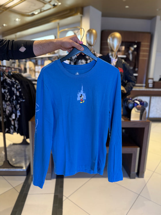Mickey Castle Navy Blue Long Sleeve Tee