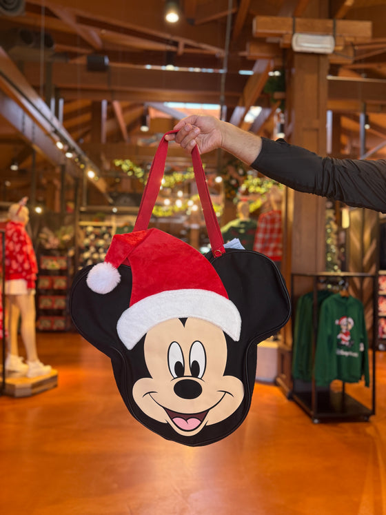 Santa Mickey Canvas Tote