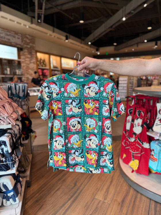 Mickey and Friends Christmas Green Tee