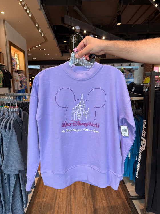 Walt Disney World Castle Most Magical Place Purple Pullover