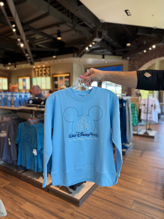 Walt Disney World Castle Most Magical Place Blue Pullover