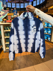  Mickey White and Navy Tie Dye Quarter Zip Pullover