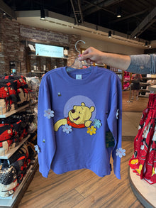  Winnie The Pooh Flowers Purple Pullover