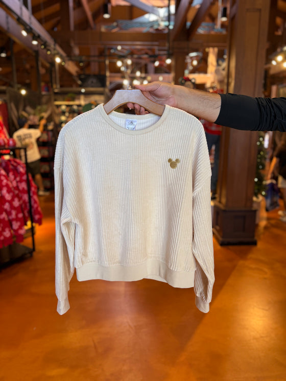 Mickey Cream Soft Corduroy Pullover
