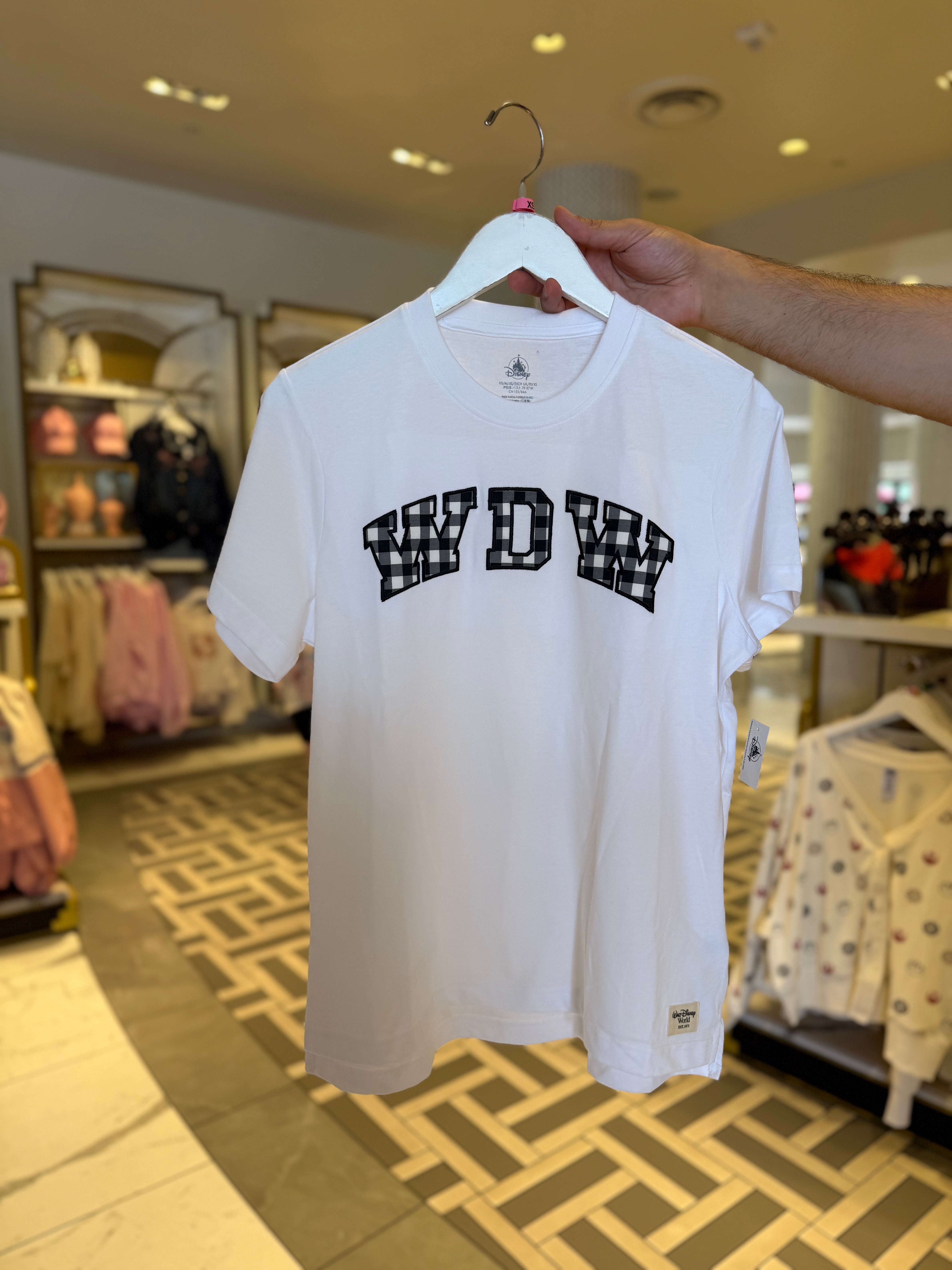 Walt Disney World Gingham White Tee – Neverland Delivery