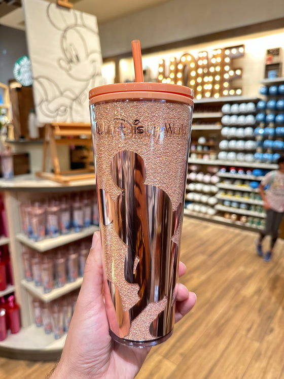 Peach and Rose Gold Mickey Tumbler by Starbucks