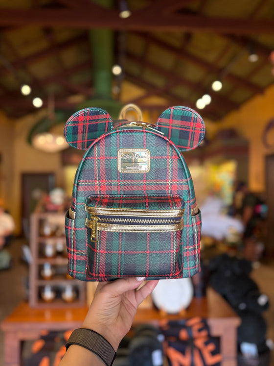 Green Plaid Backpack by Loungefly