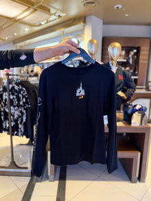  Mickey Castle Black Long Sleeve Tee