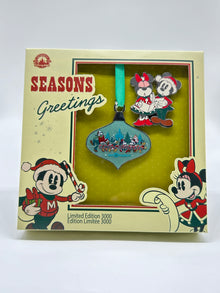  Seasons Greetings Pin and Ornament Set