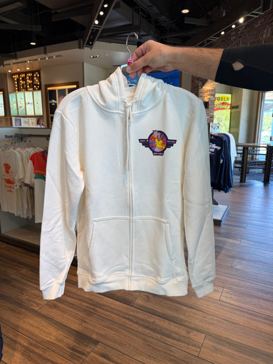 Figment White Zip Up Hoodie