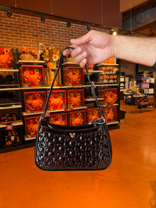  Mickey Black Leather Shoulder Purse