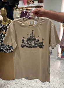  Disneyland 70th Anniversary Walt Disney Castle Beige Tee