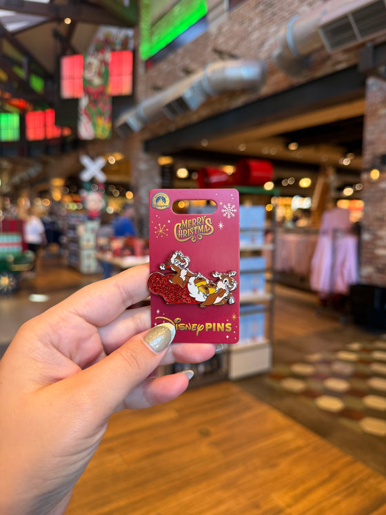 Chip and Dale Christmas Pin