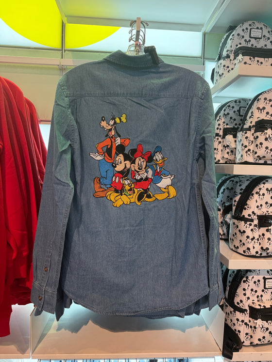Mickey and Friends Denim Button Down