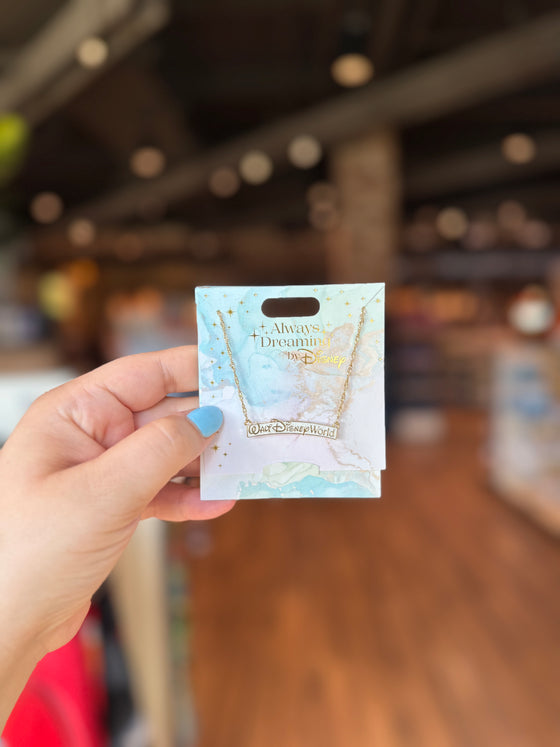 Always Dreaming Walt Disney World Marquee Necklace