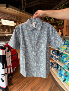  Walt Disney World Park Icons Button Down Shirt