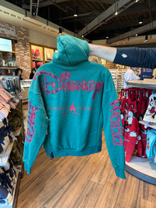  Walt Disney World Plaid Green Zip Up Hoodie