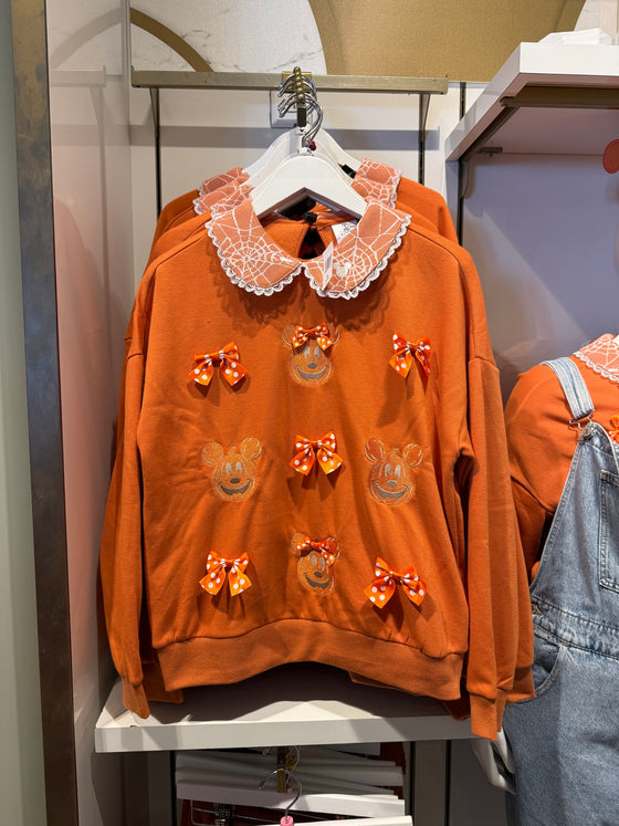 Pumpkin Mickey and Minnie Orange Pullover by Her Universe