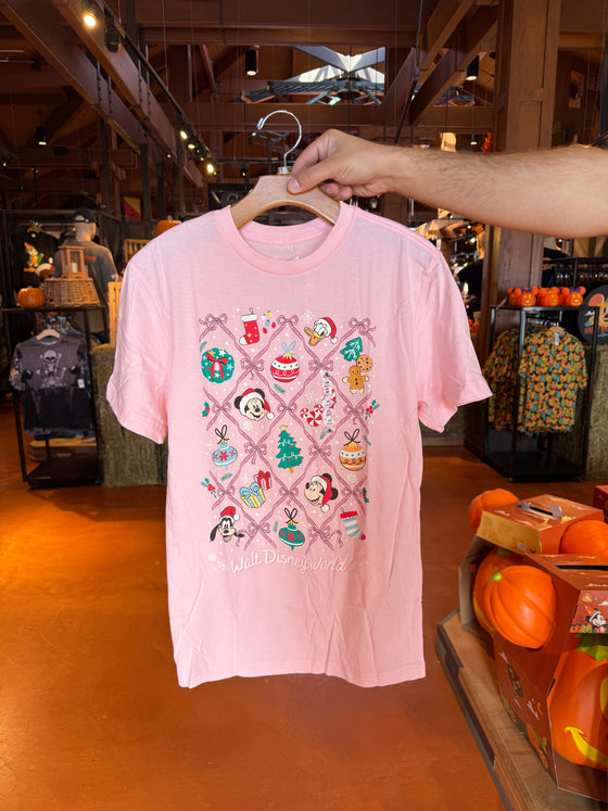 Mickey and Friends Ornaments Pink Tee