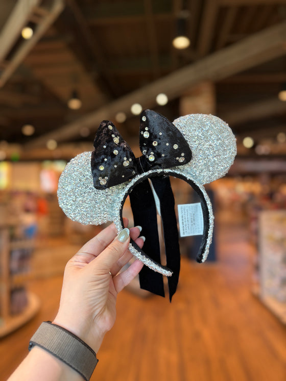 Black and Silver Sequins Ears