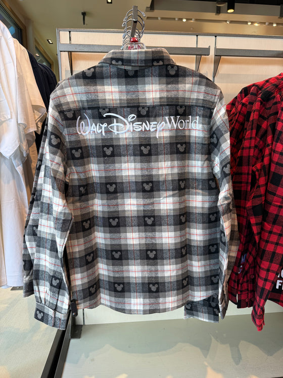 Walt Disney World Black Flannel Shirt