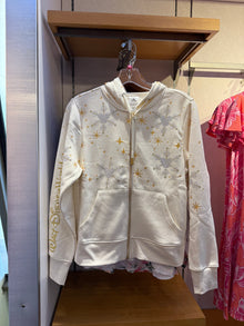  Castle Snowflake Gold and White Zip Up Hoodie