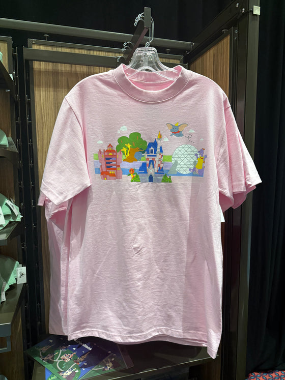 Destination D23 4 Parks Pink Tee