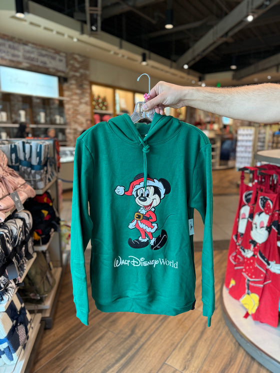 Santa Mickey Green Hoodie