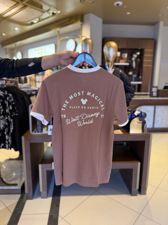 The Most Magical Place On Earth Brown Ringer Tee
