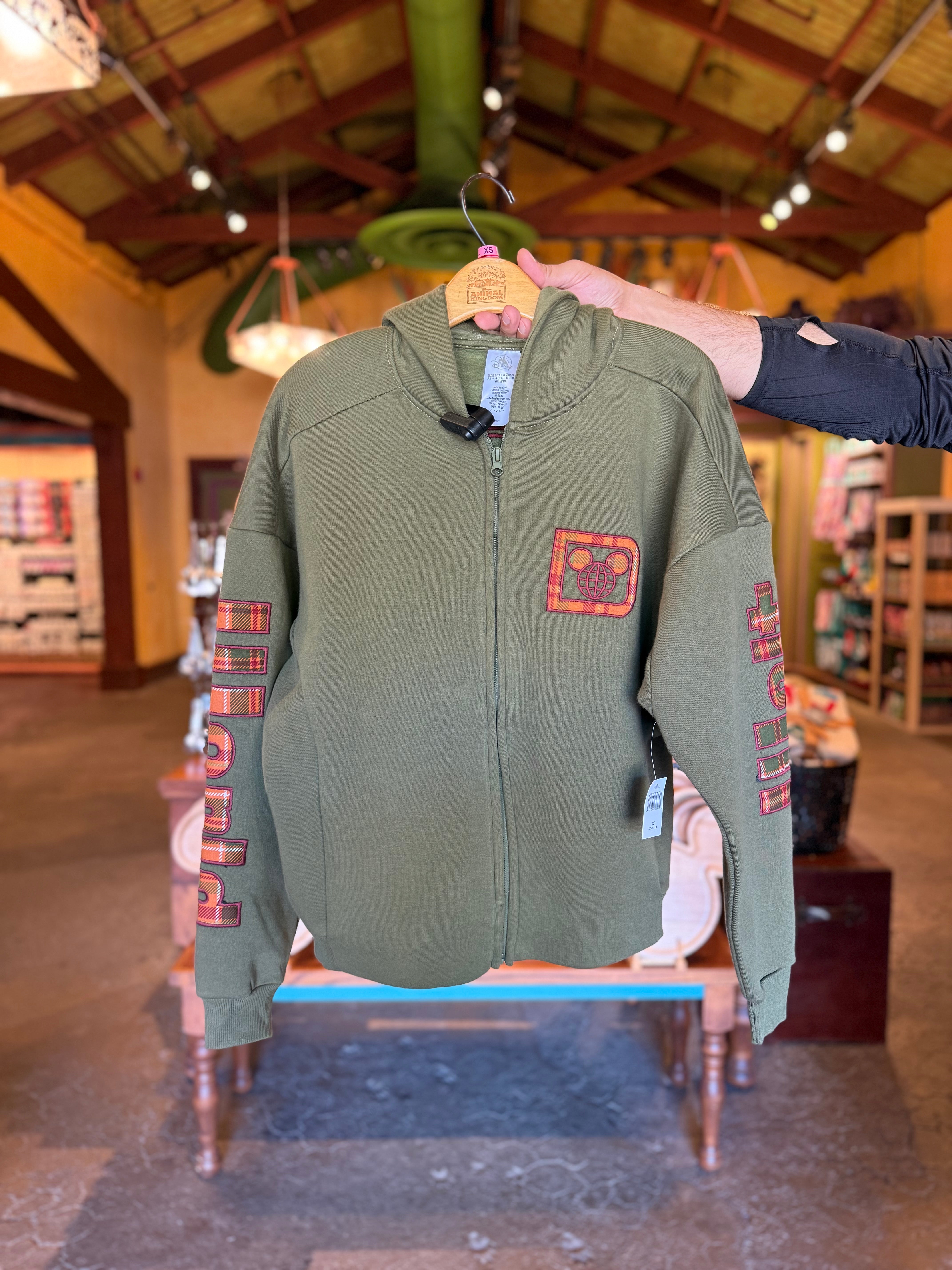 Walt Disney World Fall Orange Plaid Zip Up Hoodie – Neverland Delivery