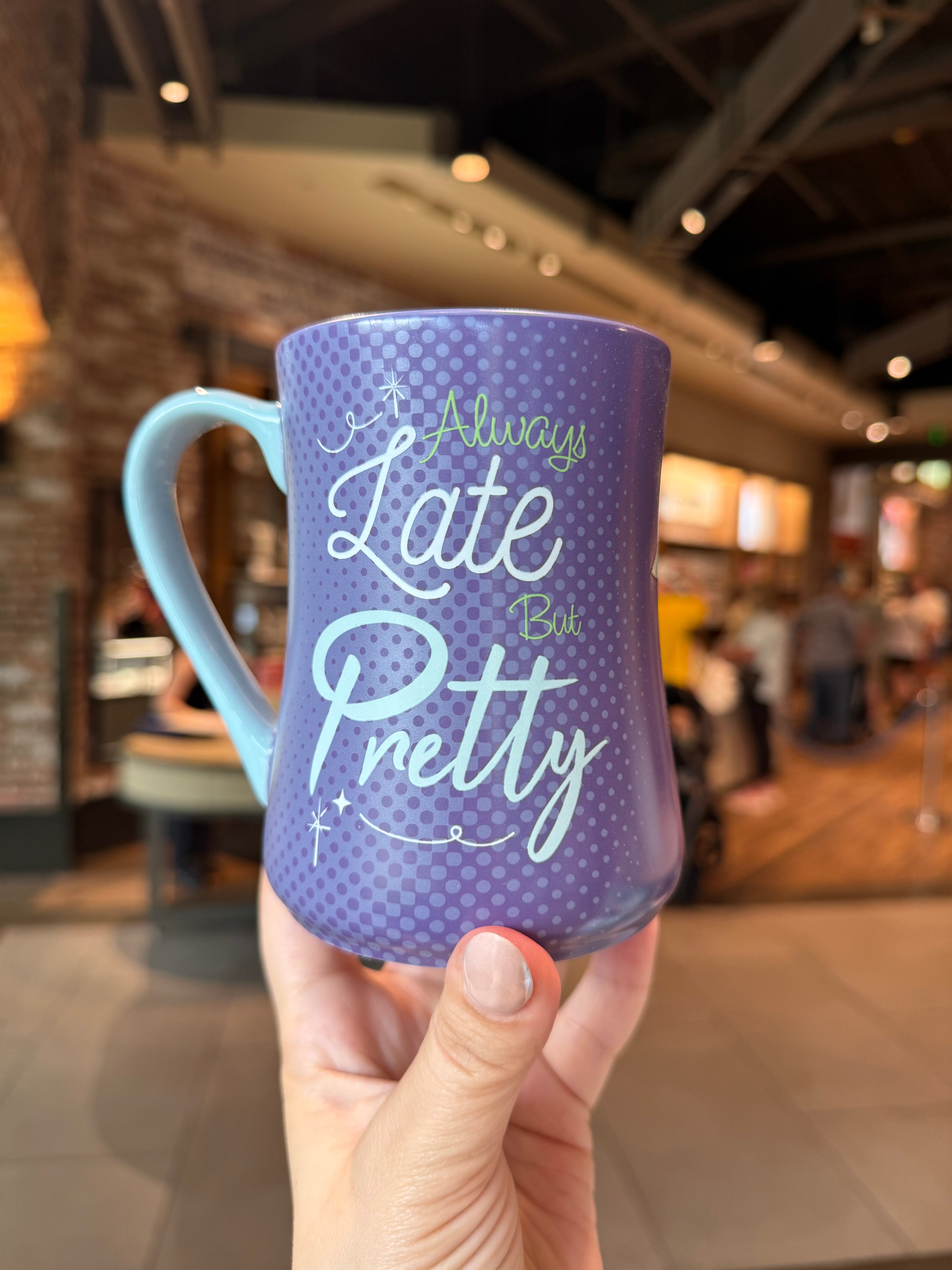 Always Late But Pretty Tinkerbell Mug – Neverland Delivery