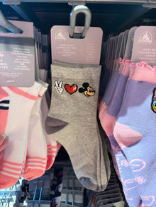  Peace Love Mickey Grey Socks