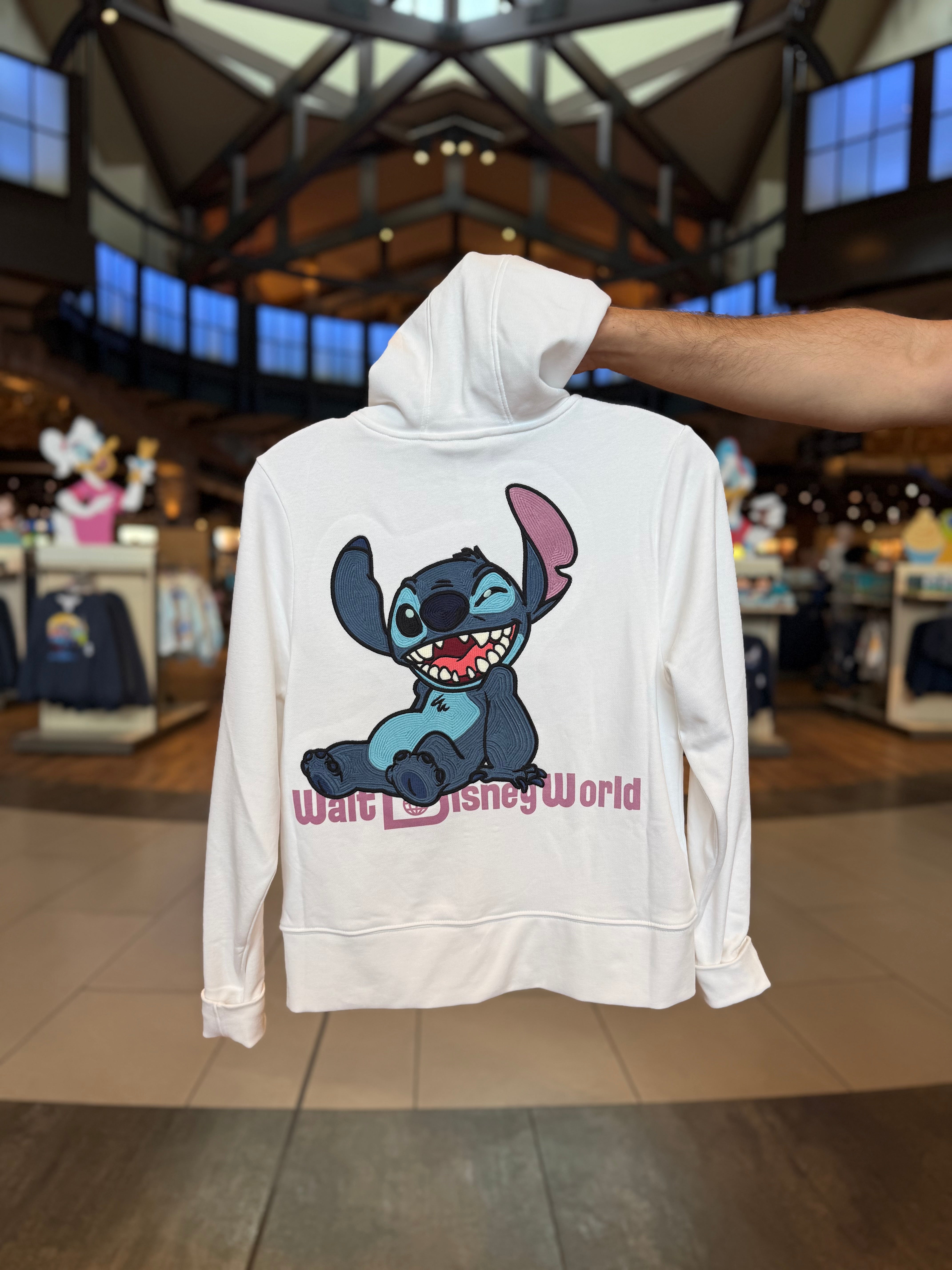 Stitch White Zip Up Hoodie – Neverland Delivery