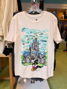  Mickey at Walt Disney World Castle Painting White Tee
