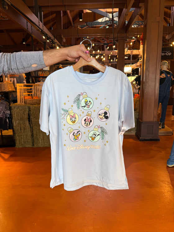 Mickey and Friends Ornaments Light Blue Tee