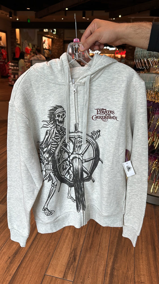 Pirates of the Caribbean Grey Zip Up Hoodie