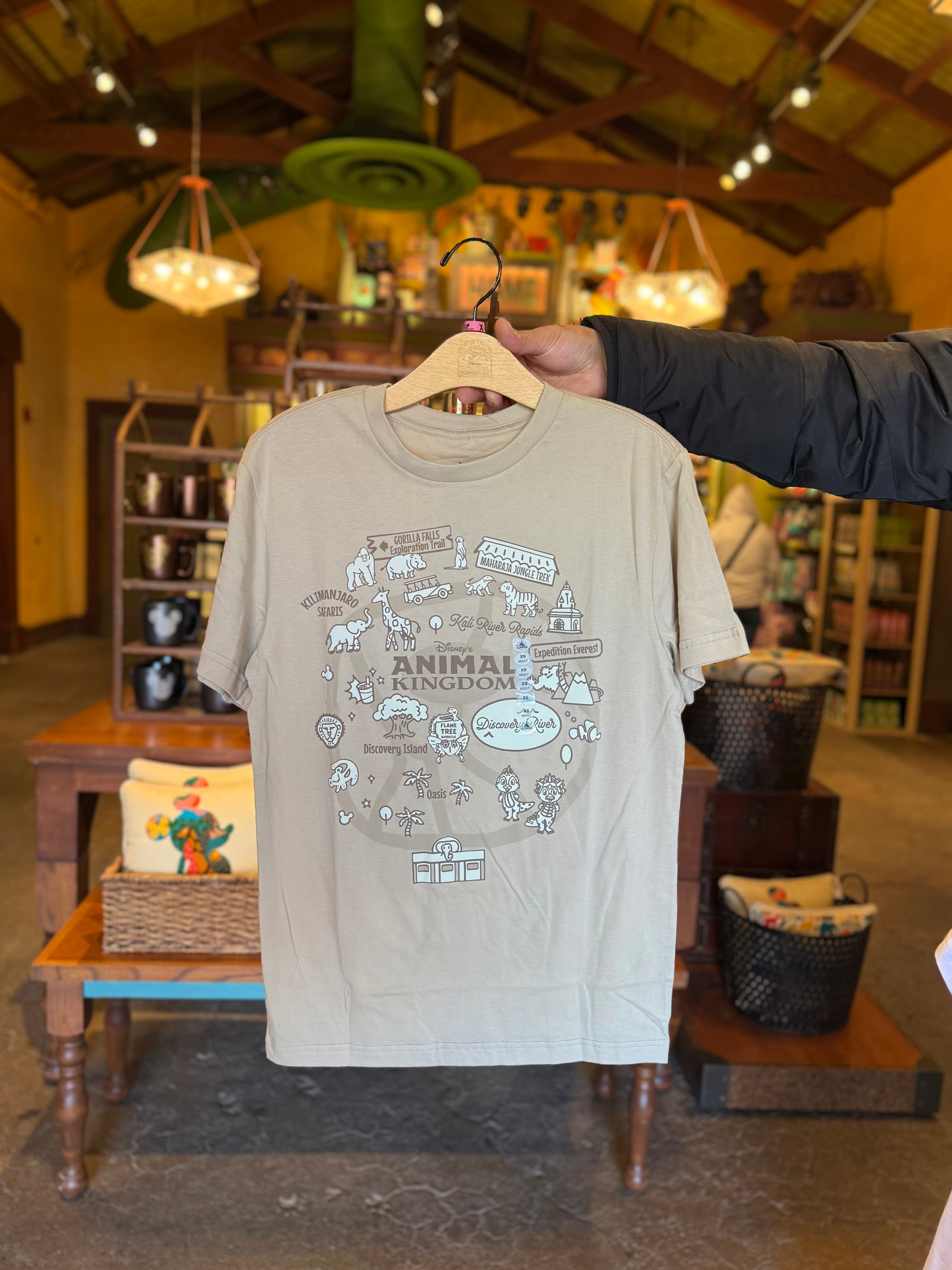 Disney's Animal Kingdom Map Beige Tee – Neverland Delivery