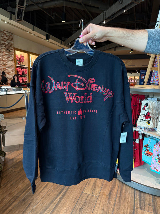 Walt Disney World Plaid Black Pullover