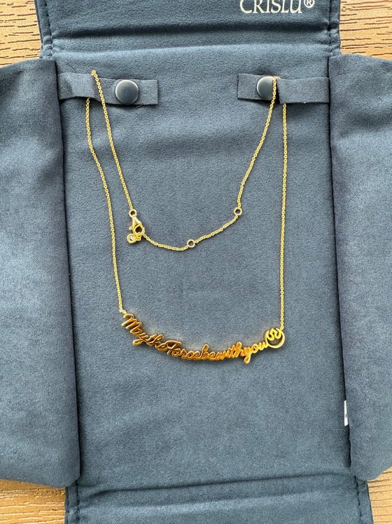 May The Force Be With You Gold Necklace by Crislu