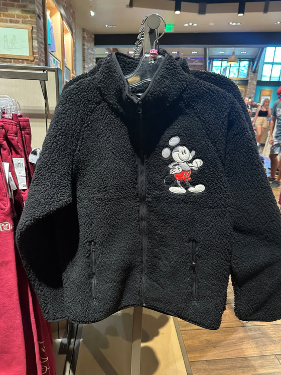 Mickey Black Sherpa Jacket with Zipper